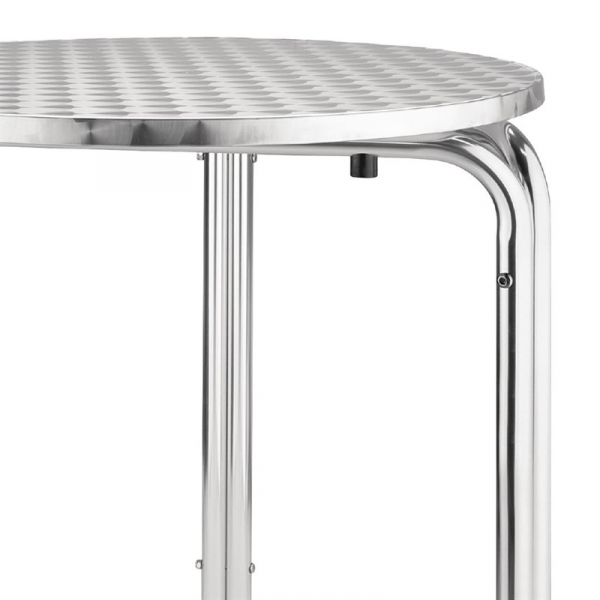 Runder Bistrotisch Edelstahl 3 Beine 60cm