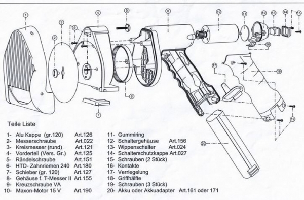 Dönermesser Tandir 120 mit Akku