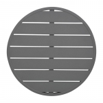 Dunkelgraue runde Aluminium Tischplatte 580mm