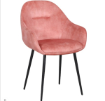 Gastronomie Sessel – OSLO – Rosa Samt Gastro Stühle